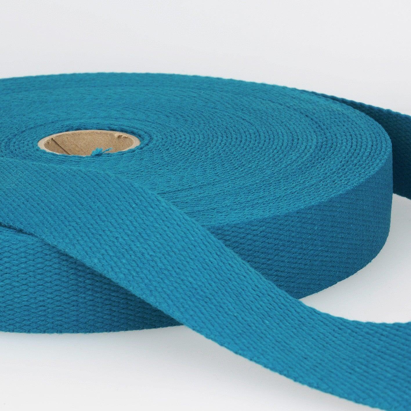 Cotton strap for bags - petroleum blue