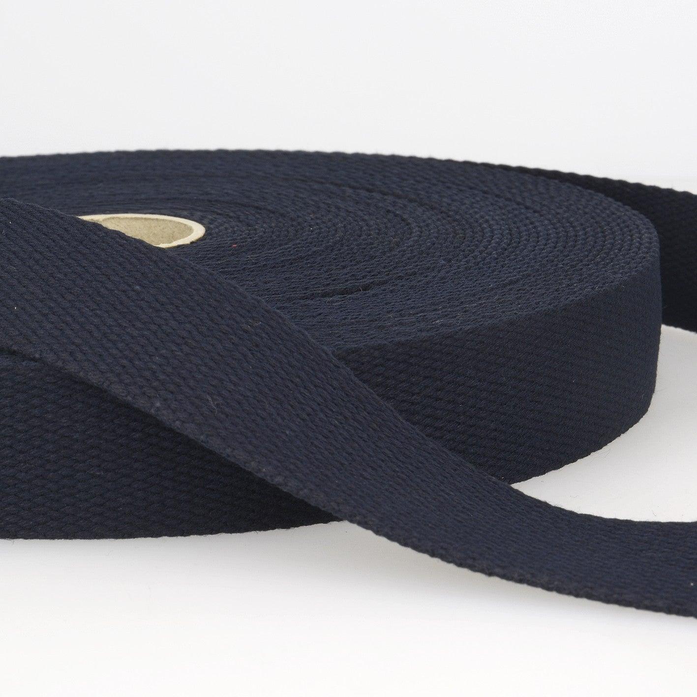 Cotton strap for bags - navy blue