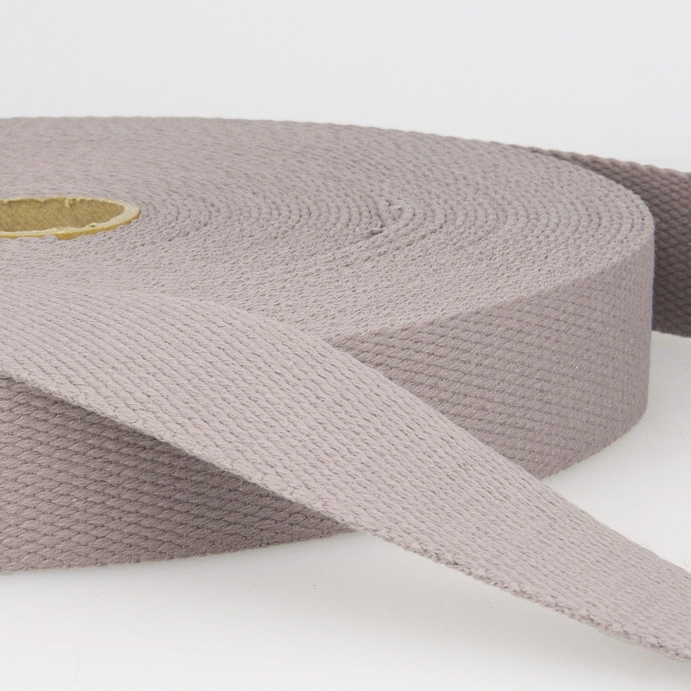 Cotton strap for bags - light gray