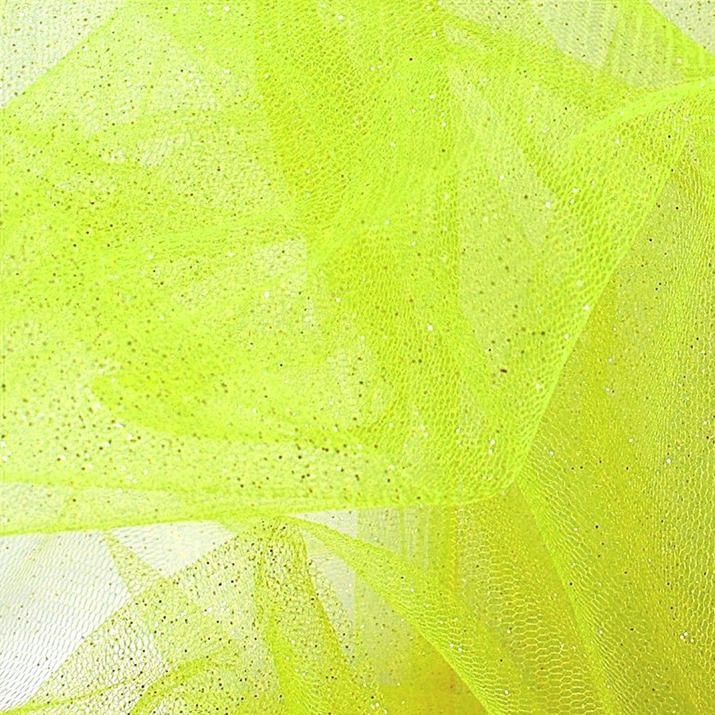 Tulle pailleté - Vert pomme